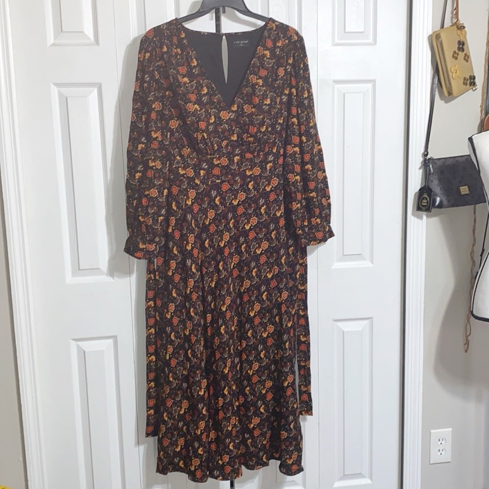 Lane Bryant floral lined maxi dress